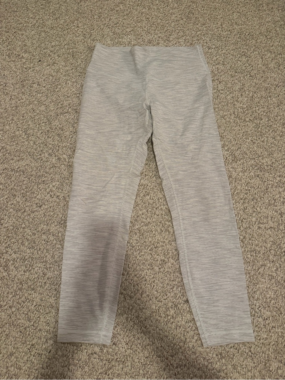 Lululemon White / Gray Heather Leggings